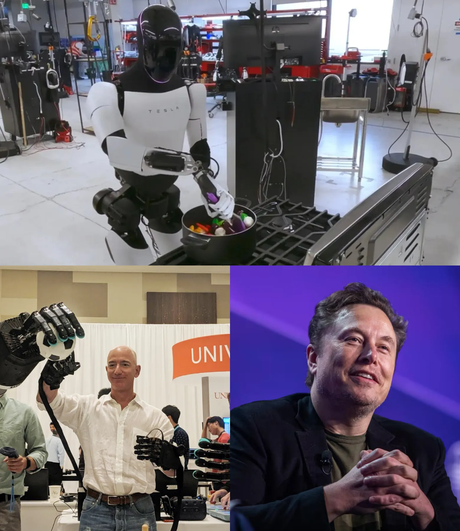 Elon Musk and Jeff Bezos Race to Build Robots to Win Trump’s Favor and Reshape American Manufacturing