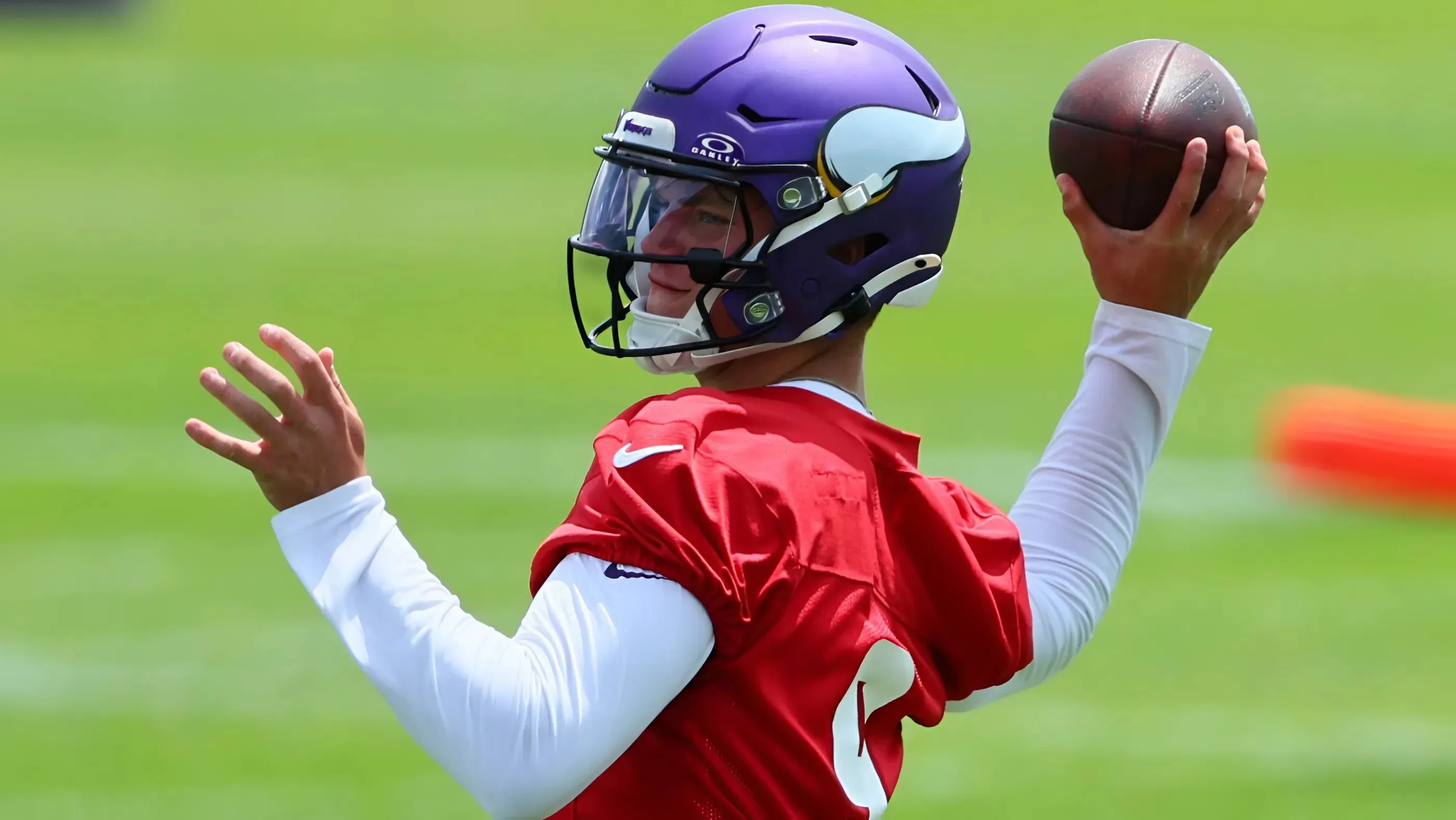 It only took 1 day of OTAs for J.J. McCarthy to live Caleb Williams' NFL dream
