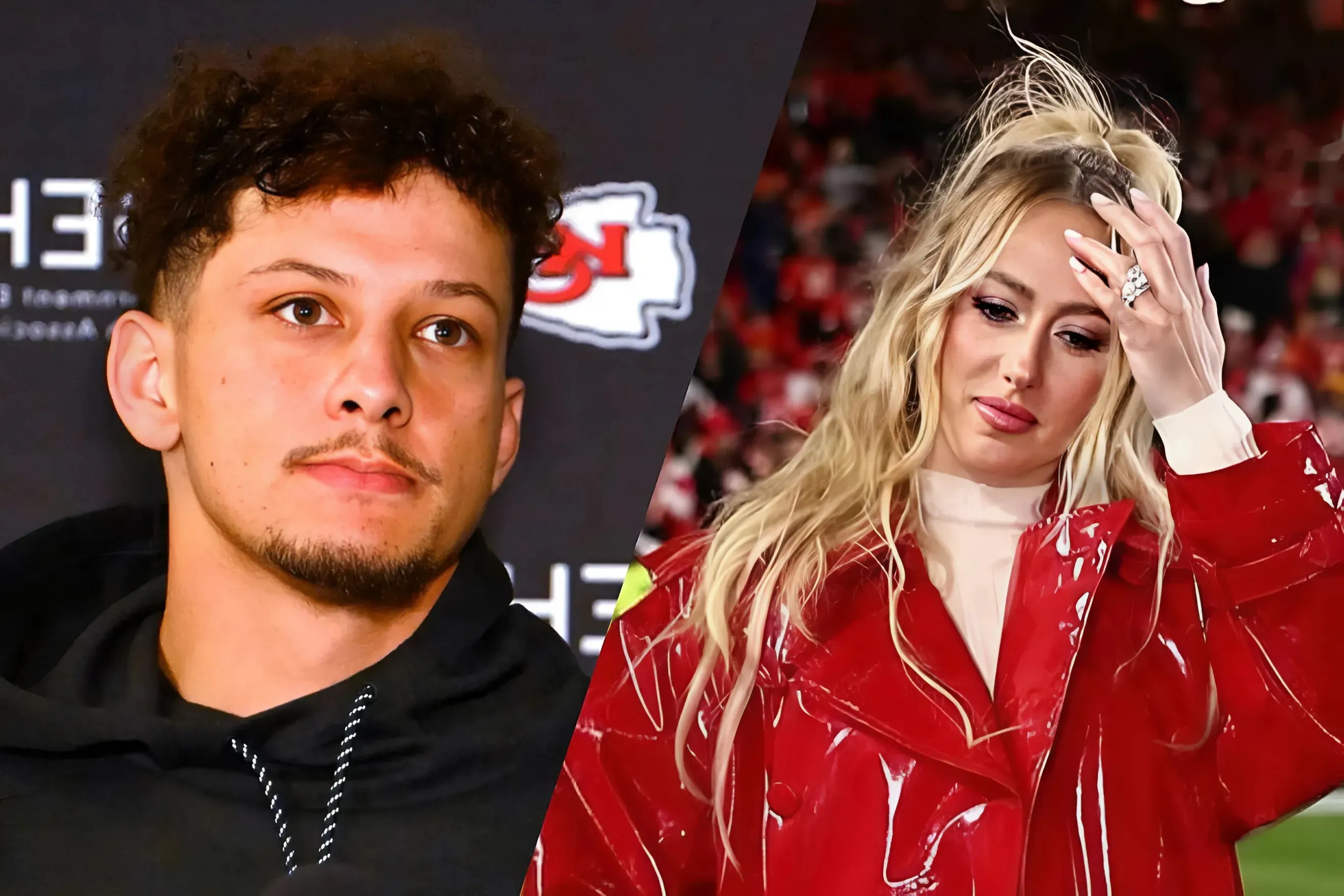 Brittany Mahomes marks her territory shooting daggers at Patrick Mahomes for his flirty behavior
