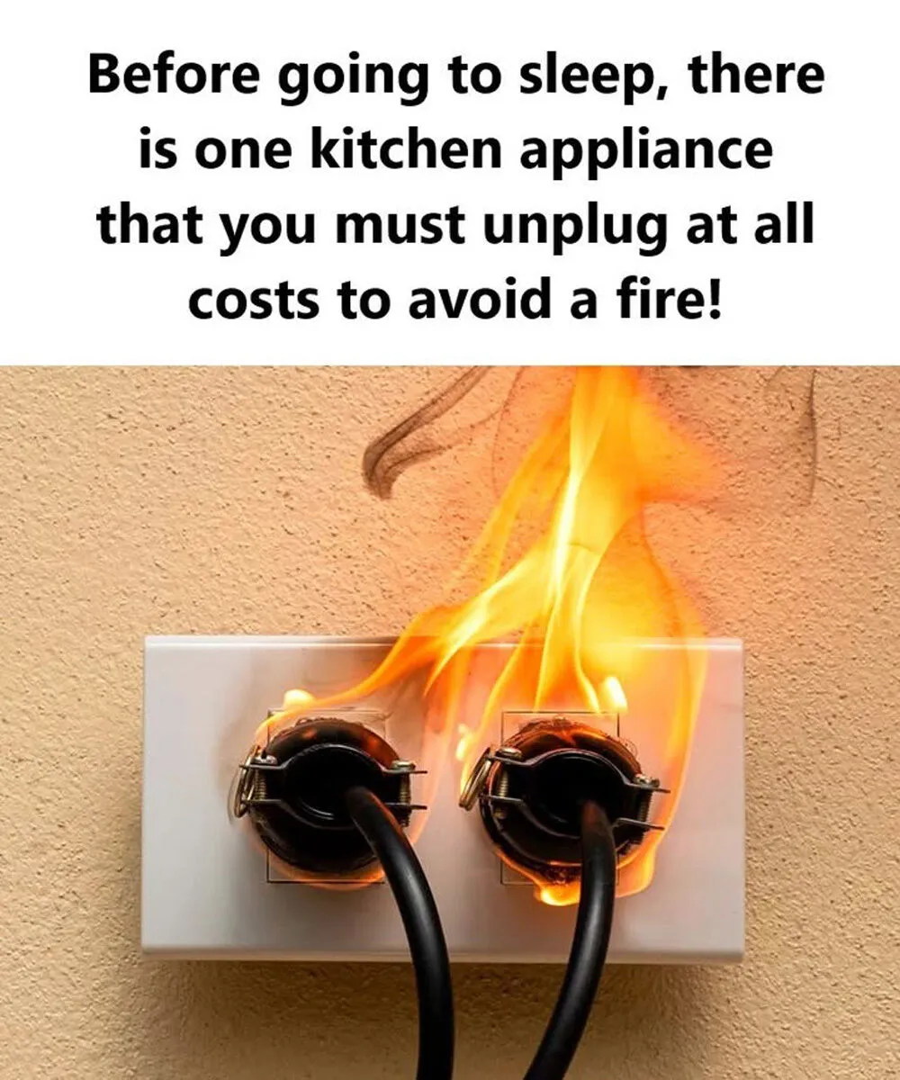 4. Before going to sleep, there is one kitchen appliance that you must unplug at all costs to avoid a fire!