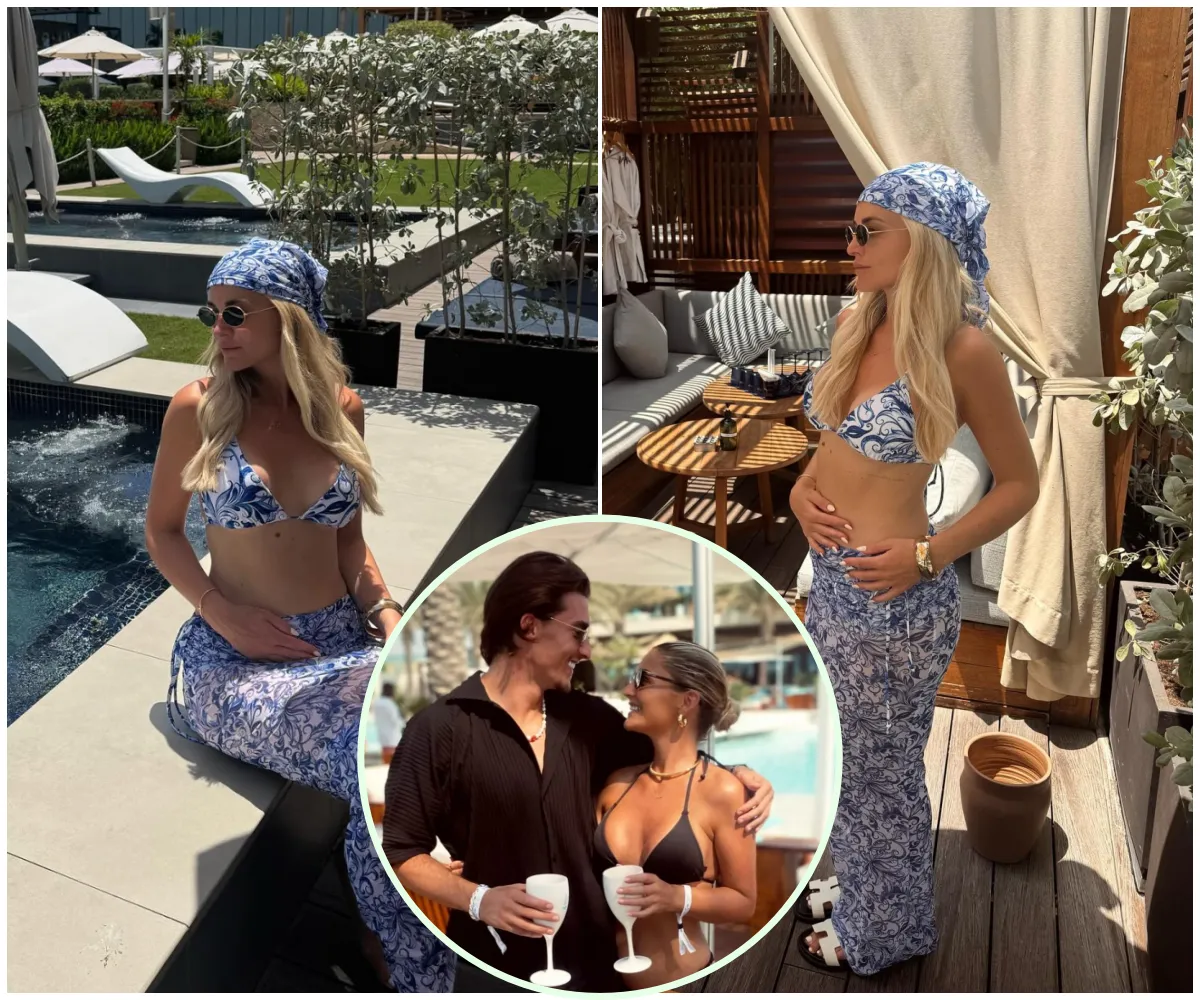 'You're pregnant – and eating THAT?!': Love Island's Claudia Fogarty sparks backlash from fans after sharing glamorous babymoon snaps – as eagle-eyed followers spot controversial 'dangerous' detail on her plate - suong