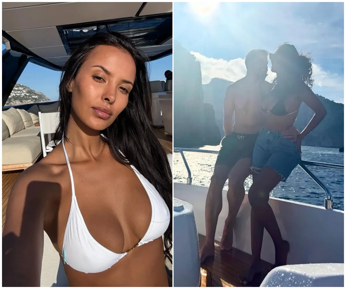 Maya Jama makes it Instagram official with footballer Ruben Dias as they cuddle aboard a luxury yacht in Amalfi – days after ‘perv cam’ moment and sizzling bikini snaps send fans wild - suong