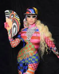 Beyonce makes a fun fashion statement in a multi-color catsuit with lavish sparkling body chain at LA Renaissance tour stop... before celebrating 42nd birthday