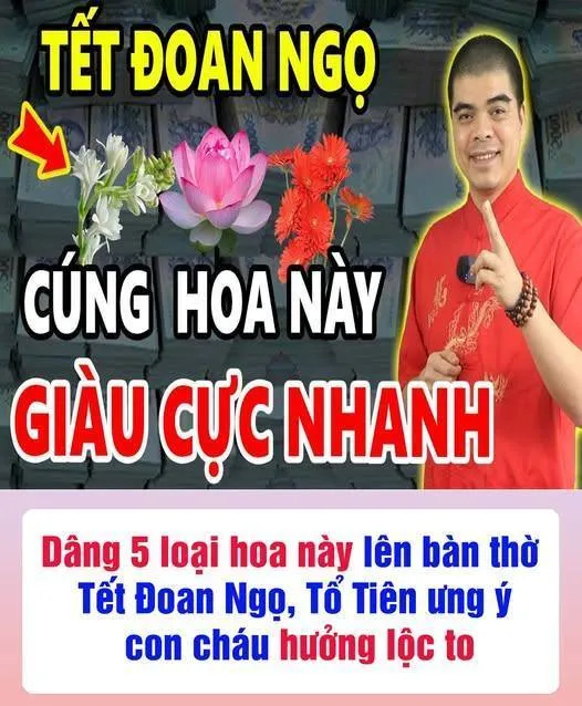 Dâng 5 loại hoa này lên bàn thờ Tết Đoan Ngọ, Tổ Tiên ưng ý, con cháu hưởng lộc to
