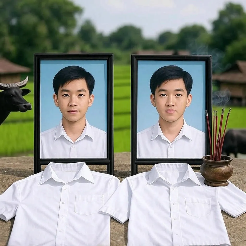 Dũng ơi… Trí ơi… về với mẹ cha đi con… //