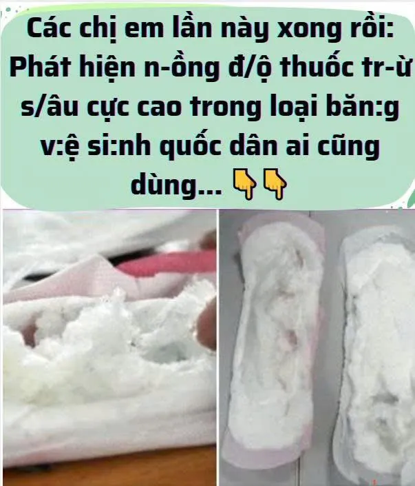 Các chị em lần này xong rồi: Phát hiện n-ồng đ/ộ thuốc tr-ừ s/âu cực cao trong loại băn:g v:ệ si:nh Các chị em lần này xong rồi: Phát hiện n-ồng đ/ộ thuốc tr-ừ s/âu cực cao trong loại băn:g v:ệ si:nh