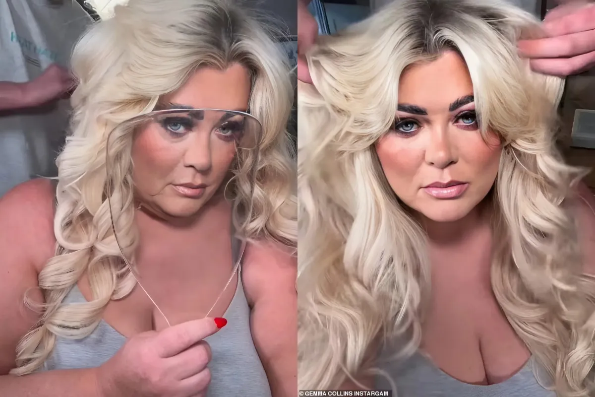 Gemma Collins poses in a bralet as she gets a glamorous makeover after her incredible two stone weight loss liennhi