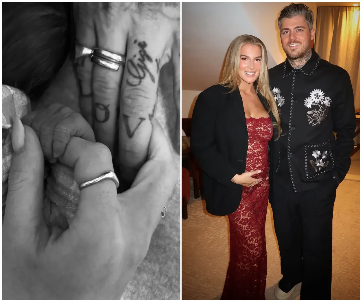 Reality star Sam Reece welcomes first child with fiancée Maddison just FOUR months after their whirlwind engagement – and fans are left guessing after he reveals their baby boy's VERY unusual name - suong