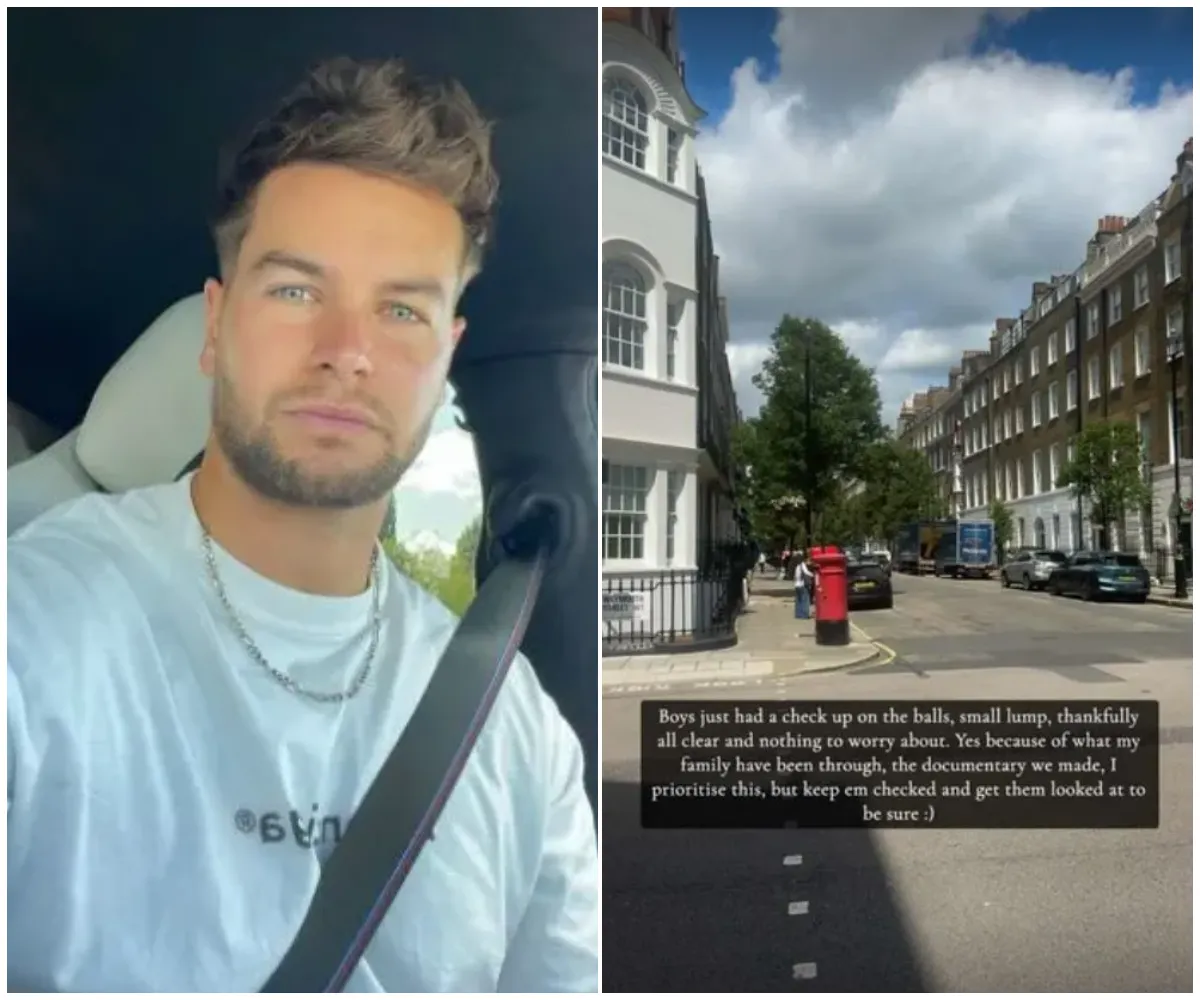 Chris Hughes ,32, opens up about his panic after finding a lump – recalling family trauma and urging men to 'check their balls regularly' in emotional post on Snapchat - suong