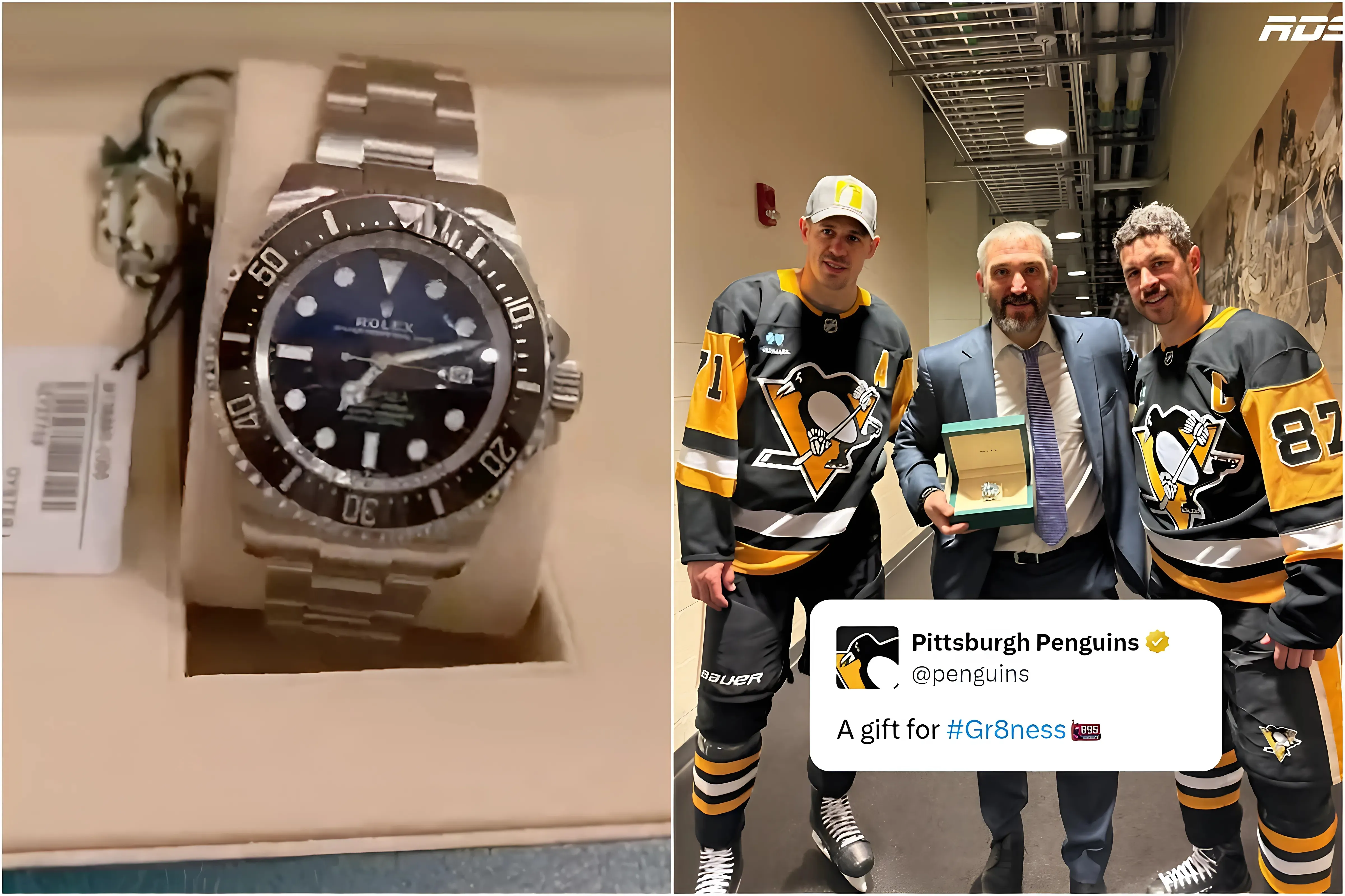 Alex Ovechkin Flaunts Rolex Gifted by Sidney Crosby and Evgeni Malkin to Celebrate NHL Goals Record trucc