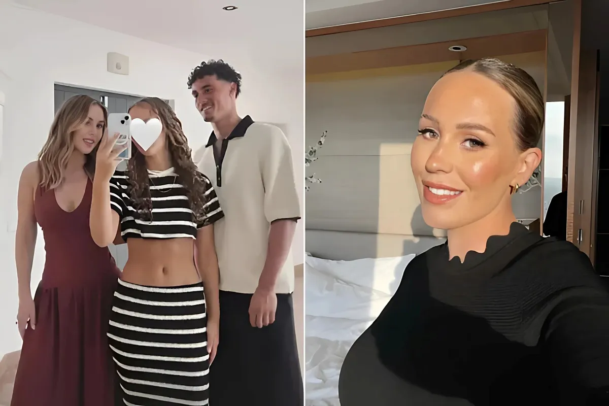 Proud stepmum Kate Ferdinand shares rare family snap as stepson TOWERS over her liennhi