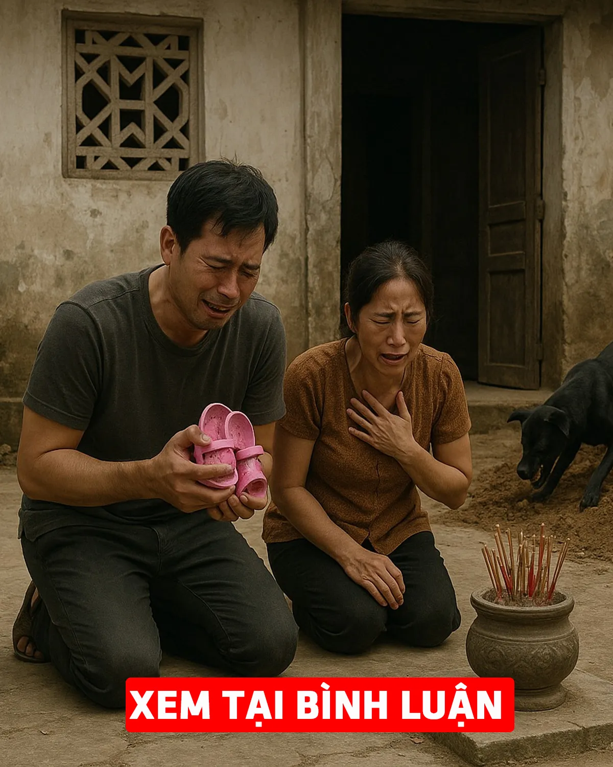 Chú chó sủa d-ữ d;/ội suốt đêm trước cửa nhà, sáng hôm sau bé gái trong nhà độ/t ng-ột m-ất tíc/h, bố mẹ khóc th/ảm tìm con thì thấy con chó đen liên tục cào vào đống đất