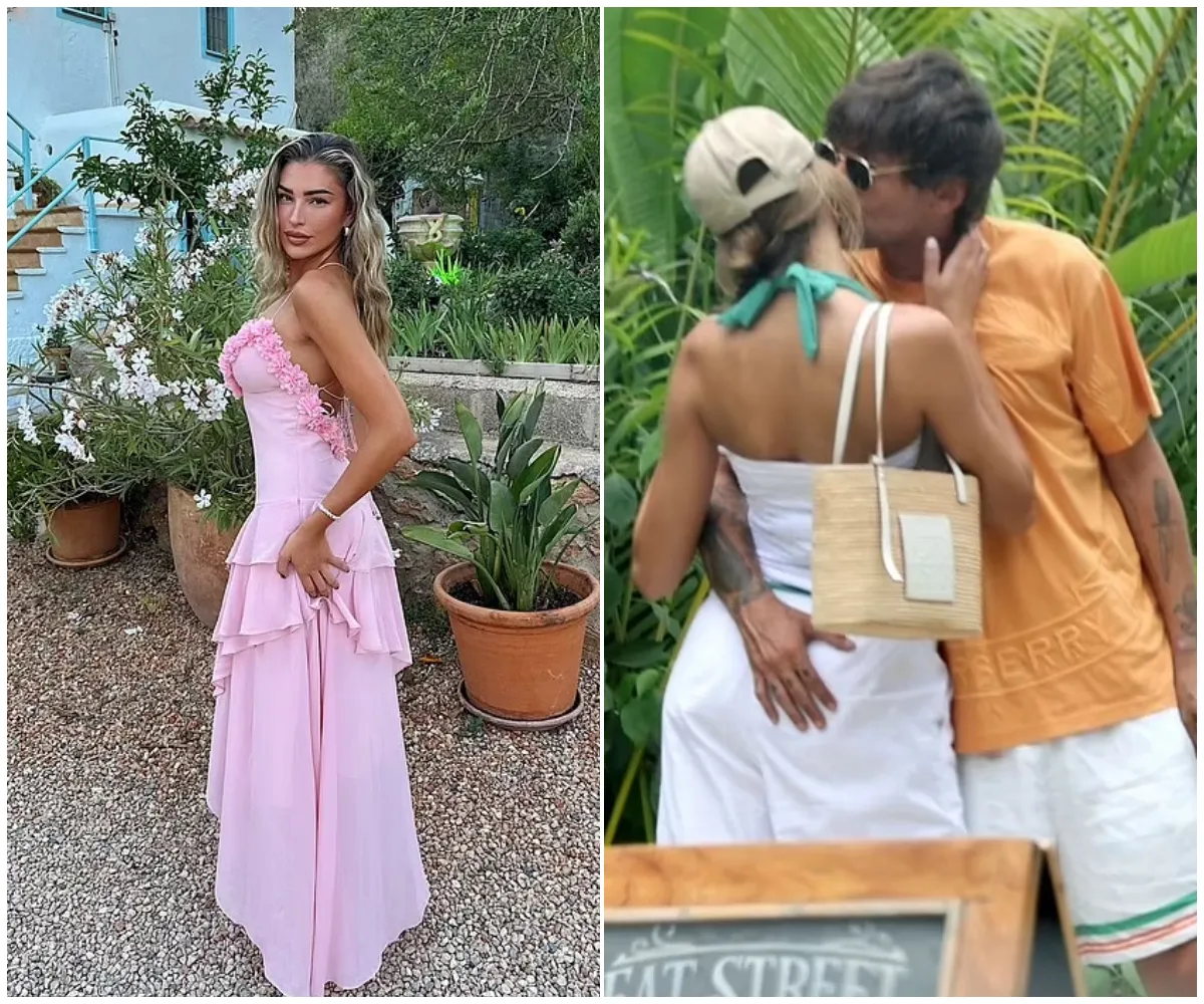 Zara McDermott stuns in a backless pink dress as she turns up the heat in Ibiza – days after flaunting steamy PDA with Louis Tomlinson on their first-class Costa Rican escape - suong