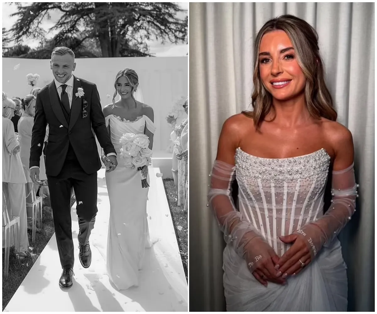 Dani Dyer is married! TV personality stuns in an off-the-shoulder gown as she ties-the-knot with Jarrod Bowen during intimate ceremony - suong