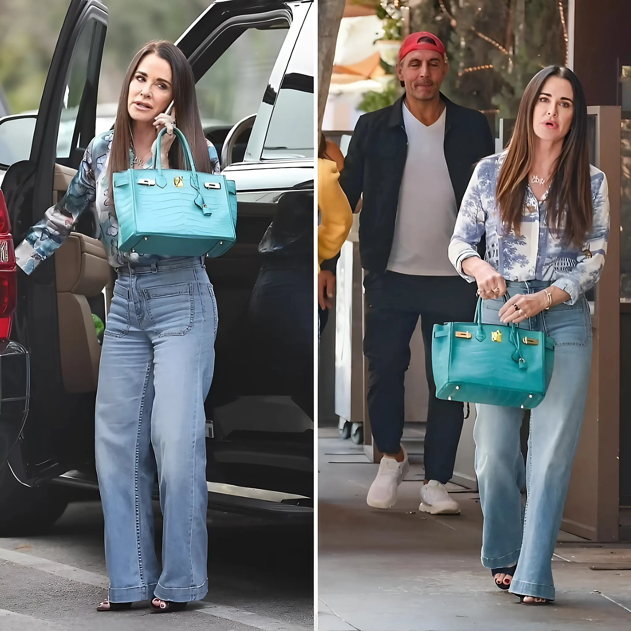Video: Kyle Richards carries $100K purse as she meets up with estranged husband Mauricio Umansky for lunch