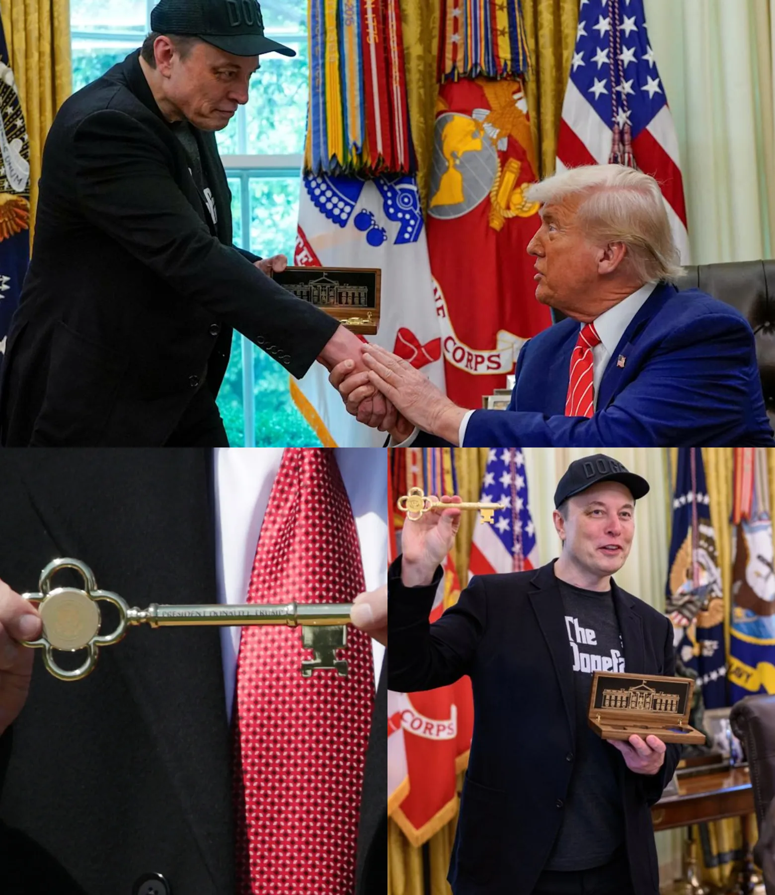 Decoding the Meaning Behind the Golden Key Trump Presented to Elon Musk at the White House Farewell