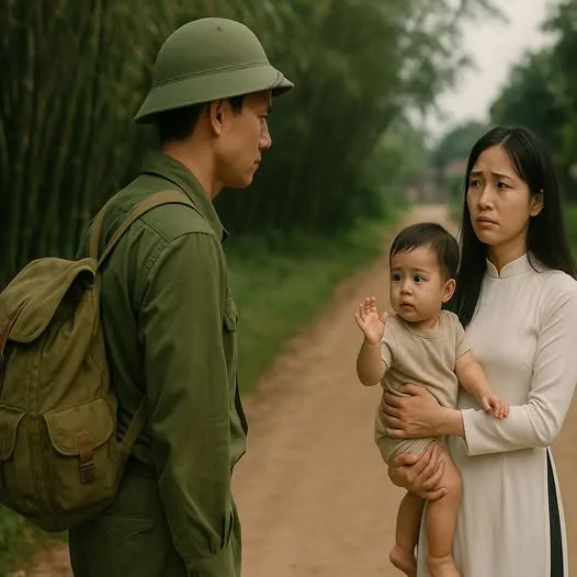 Đi nghĩa vụ 2 năm mới về làng, anh lính hụt hẫng khi thấy người yêu bế con ra đón, biết lý do, anh không dám buông một lời tr/ách m/óc nào…còn thầm cảm ơn cô