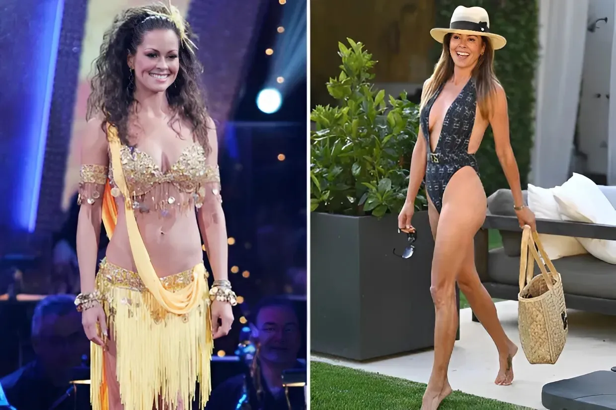 Former DWTS champ and TV star, 53, looks half her age in a plunging swimsuit on pool day in Malibu