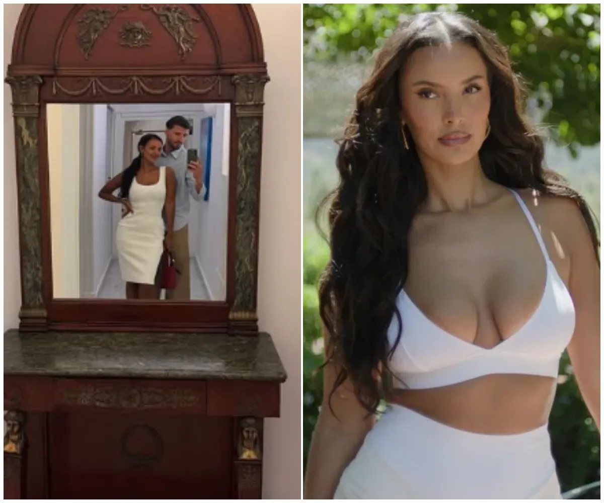 SIZZLING IN THE SUN! Maya Jama stuns in figure-hugging white dress as she cuddles up to Ruben Dias in first official couple selfie from their romantic Italian escape – days before Love Island launch - suong
