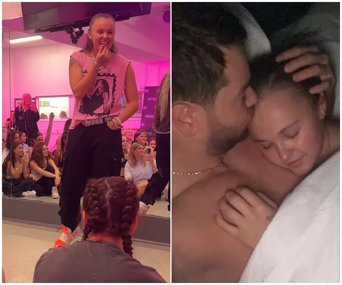 JoJo Siwa, 22, reveals the unexpected moment she fell for Love Island’s Chris Hughes, 32 — and hints she’s ready to leave the US for a fresh start in the UK as their romance goes public with steamy bedroom snap and emotional stage tribute - suong