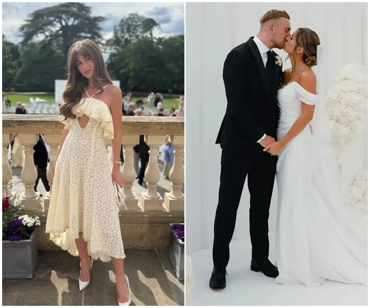 ‘Did she really wear that to the wedding?!’ Georgia Steel under fire for ‘white’ lace dress at Dani Dyer’s big day – fans blast Love Island star’s £206 frock as ‘way too bridal’ and ‘the ultimate guest faux pas’ - suong