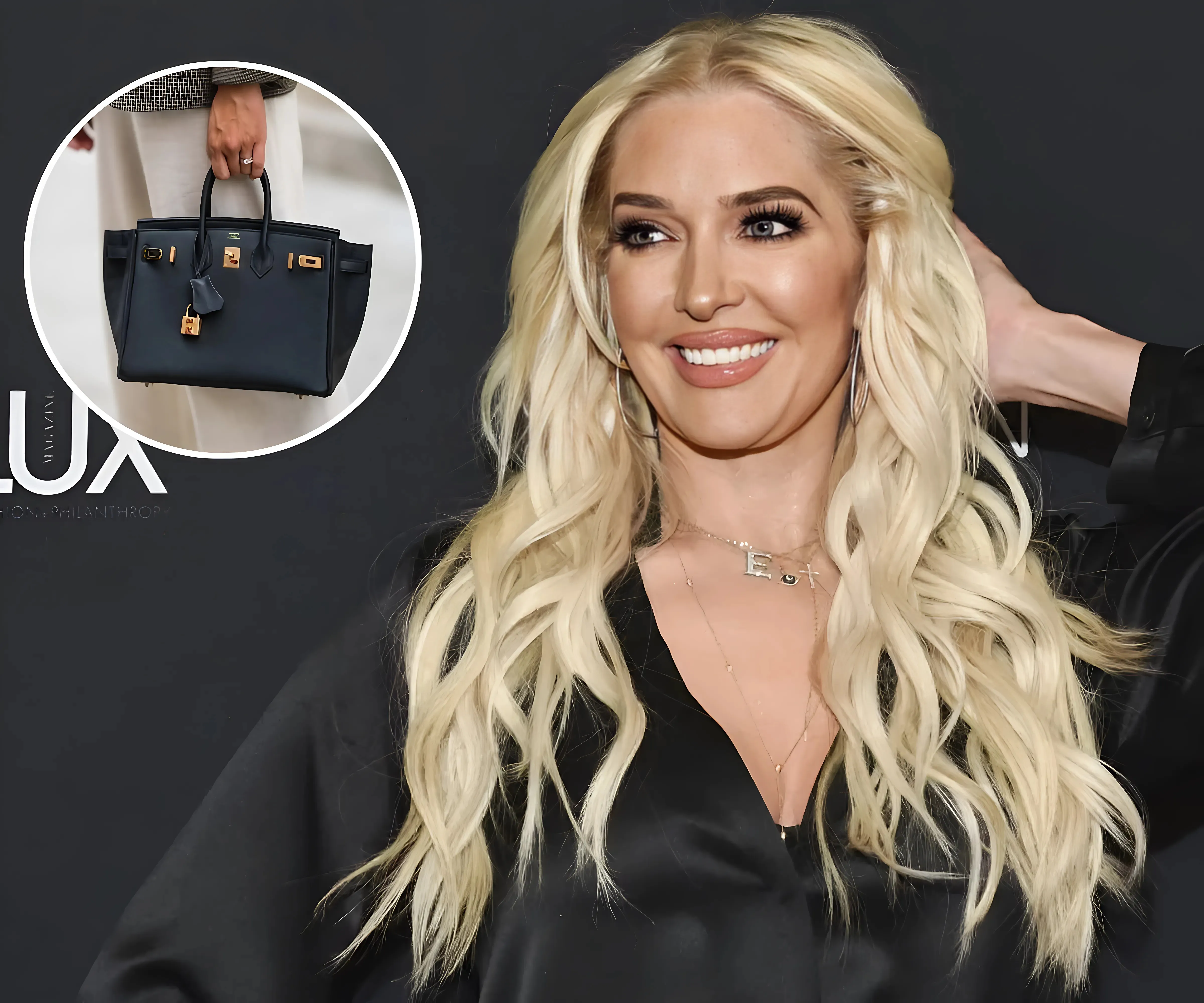 Erika Jayne posted a series of rare Hermès bags for sale on her personal page – netizens looked closely and discovered that many items did not have clear serial numbers, raising questions about the origin of the goods.