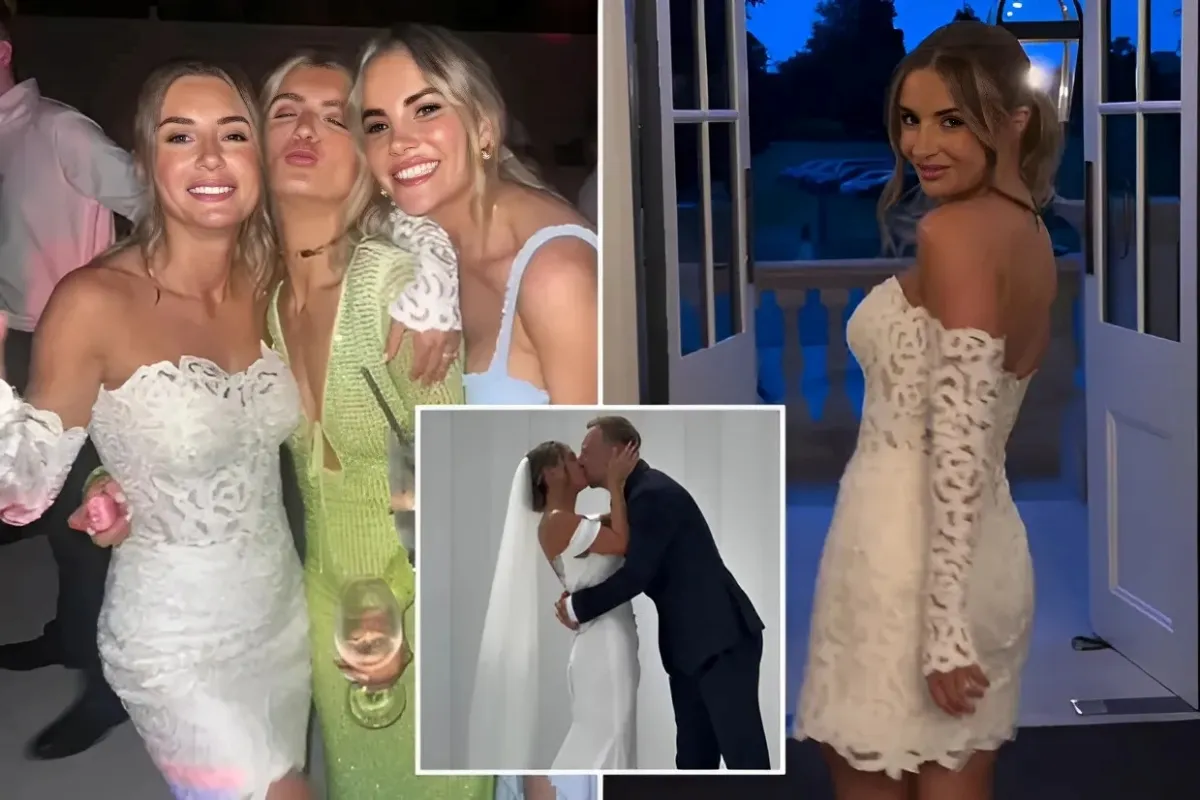 Dani Dyer reveals stunning second wedding dress as she parties at Bridgerton themed reception with husband ngocc