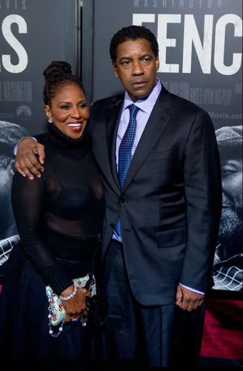 Gran actor denzel Washington con su reina