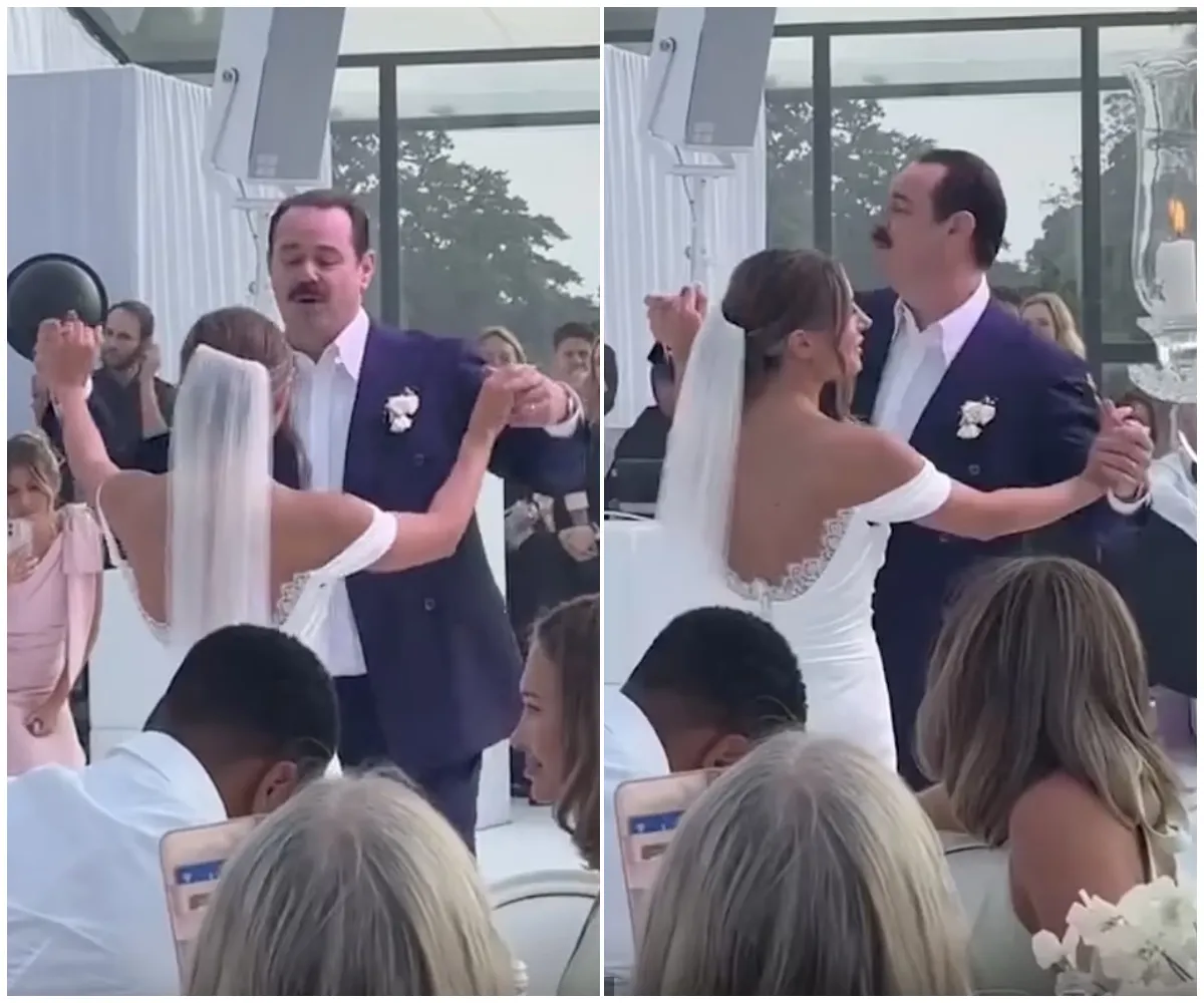 Love Island’s Dani Dyer shares emotional first dance with proud dad Danny at her £250K fairytale wedding to West Ham star Jarrod Bowen – as fans gush over teary father-daughter moment under glittering chandelier - suong