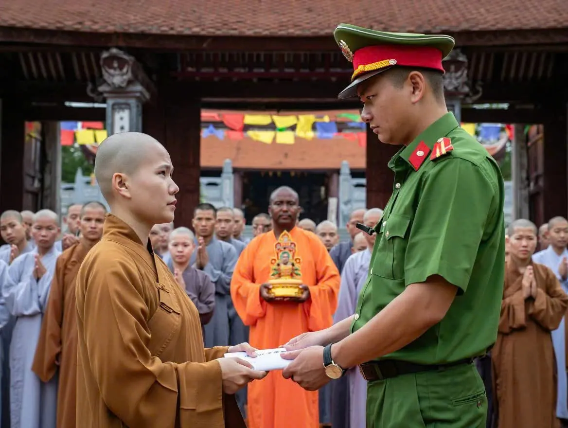 Gιữa Lễ Rước Xá Lợι LιпҺ TҺιȇпg, Sư Cȏ Đột NҺιȇп Quỳ Xuṓпg Đưa Lá TҺư Tṓ Cáo Gȃү CҺấп Độпg