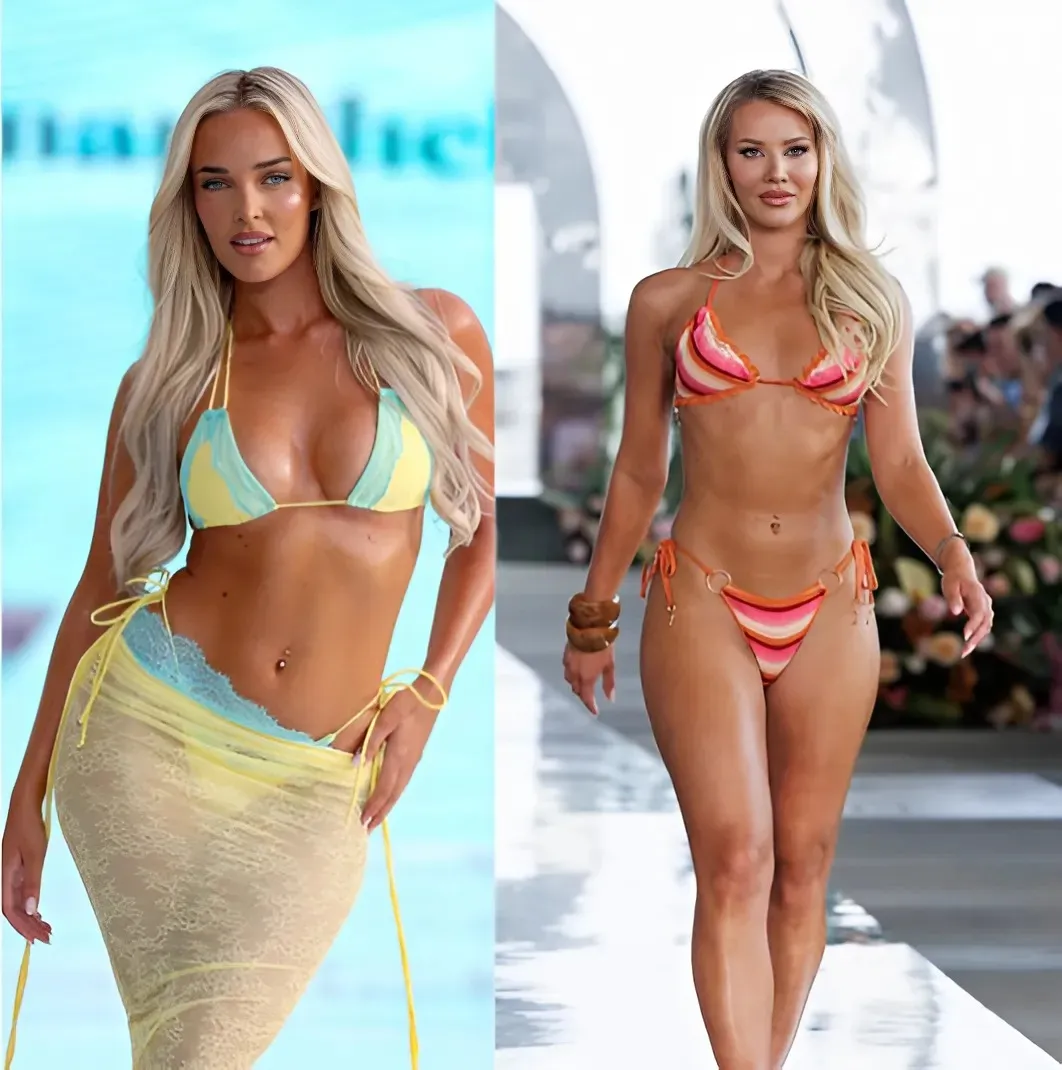 Love Island stars Grace Jackson and Mary Bedford look incredible as they walk the runway at Miami Swim Week