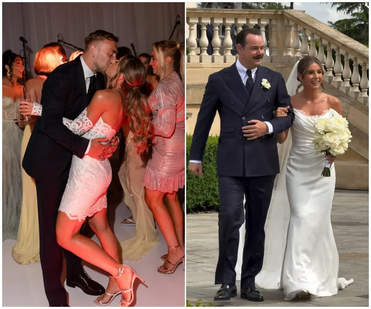 Dani Dyer caught in steamy dancefloor snog with new husband Jarrod Bowen in never-before-seen wedding snap – after confessing she was an ‘emotional wreck’ just hours before walking down the aisle - suong