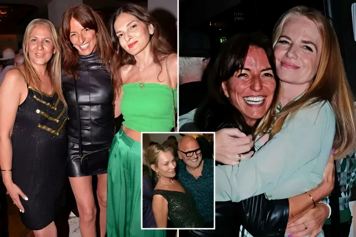 Davina McCall wows in a leather mini dress as she parties with Kate Moss and Patsy Palmer at star-studded ngocc