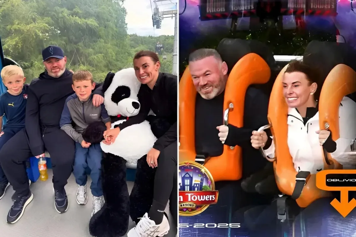 Wayne Rooney and kids look terrified with only wife Coleen smiling as Man Utd legend, 39, takes family to... ngocc