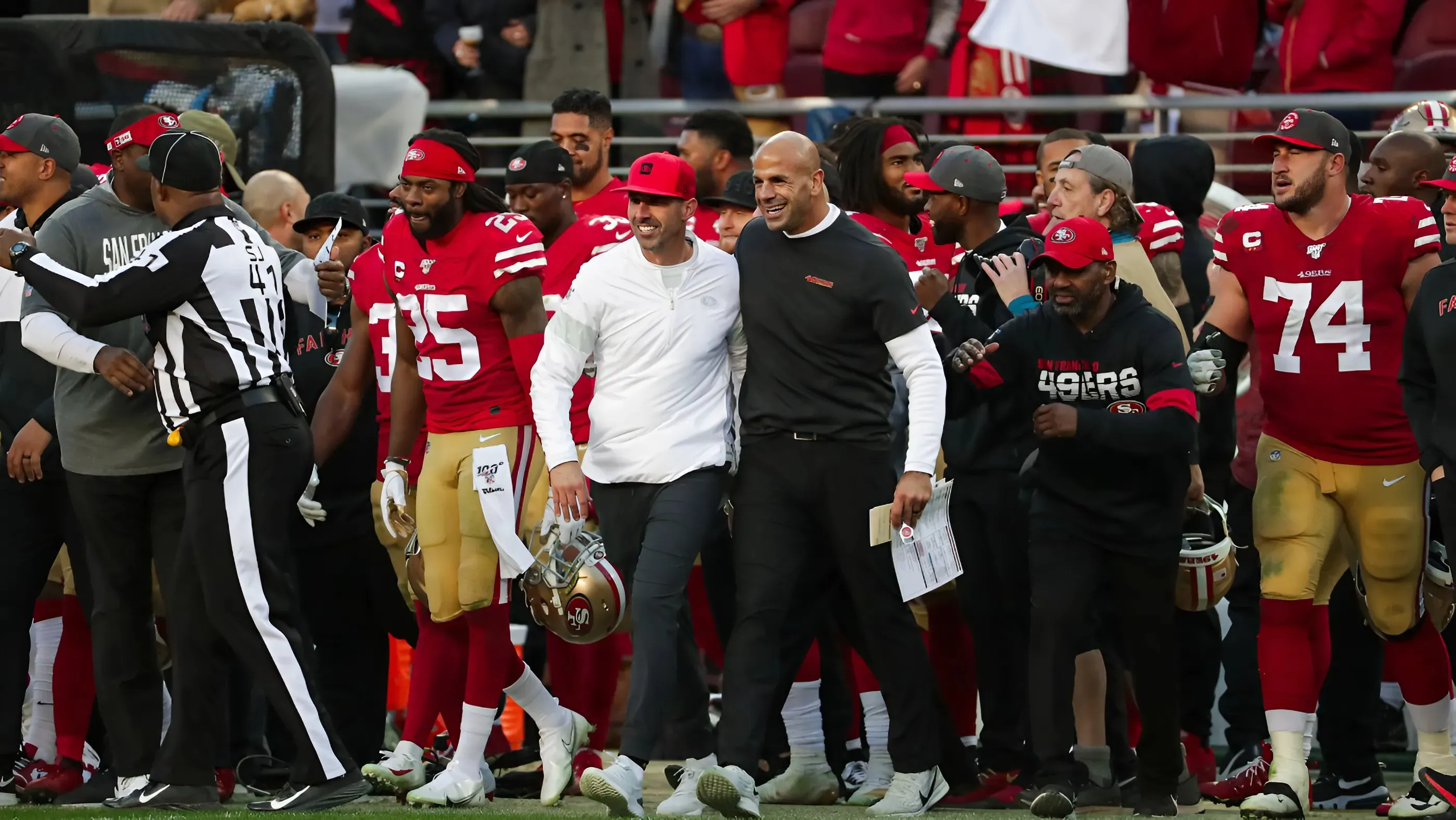 49ers coaches discuss Bryce Huff, Mykel Williams, Saleh's impact, more