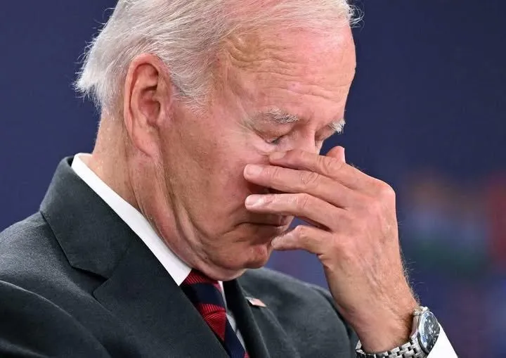 4. Joe Biden with tears in his eyes make the sad announcement