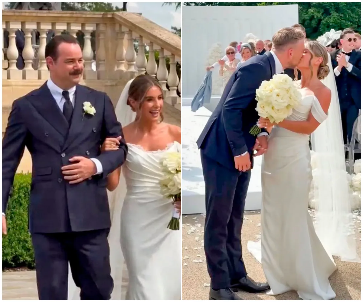 Danny Dyer breaks down in tears as he gives away daughter Dani to West Ham hero Jarrod Bowen in lavish wedding filled with emotional vows, wild chants and one unforgettable father-of-the-bride speech - suong