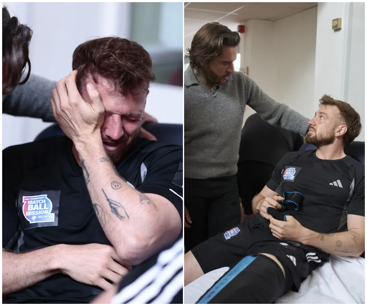"I didn’t know you were coming..." — Sam Thompson breaks down mid-challenge as best friend Pete Wicks rushes in for emotional reunion during 260-mile ordeal that left star injured, limping and in tears - suong