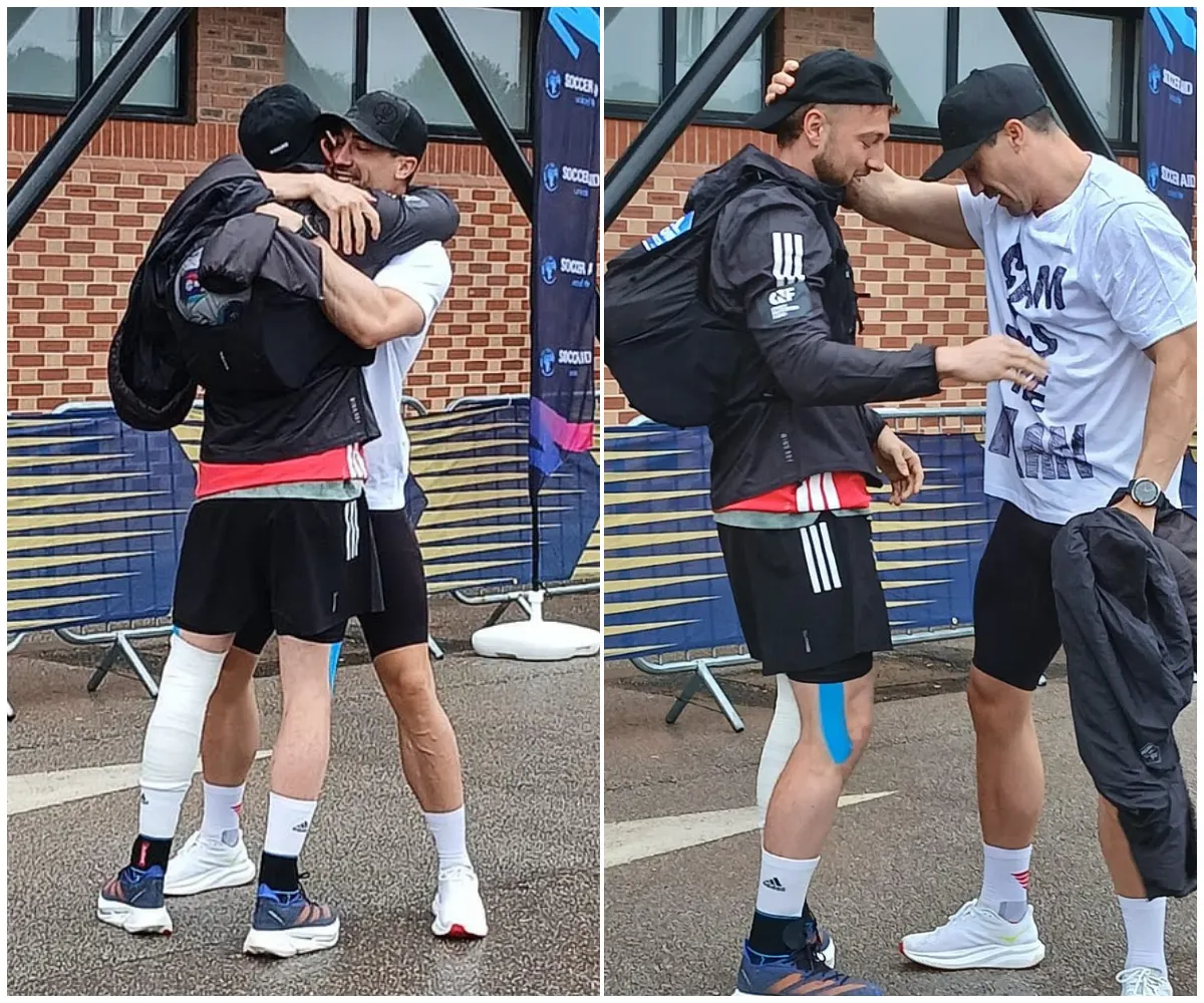 "I can't move, man! My leg!" — Sam Thompson breaks down mid-run as horror calf injury threatens to end his 260-mile Soccer Aid mission just days before finish line - suong