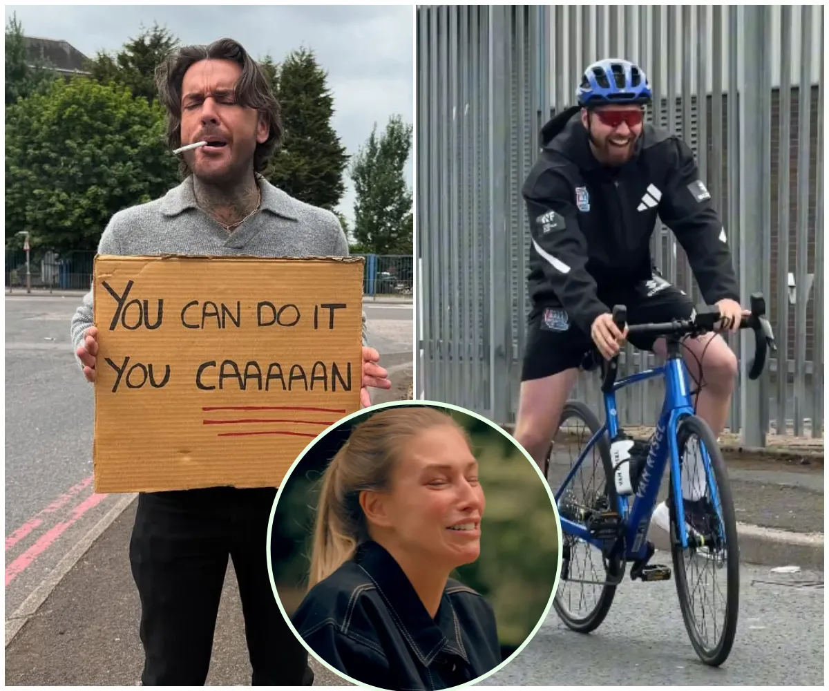 "You caaaaaan!" – Pete Wicks mocks Zara McDermott’s infamous cheating plea in savage roadside stunt as ex Sam Thompson battles through emotional 260-mile challenge… while she cosies up to Louis Tomlinson - suong