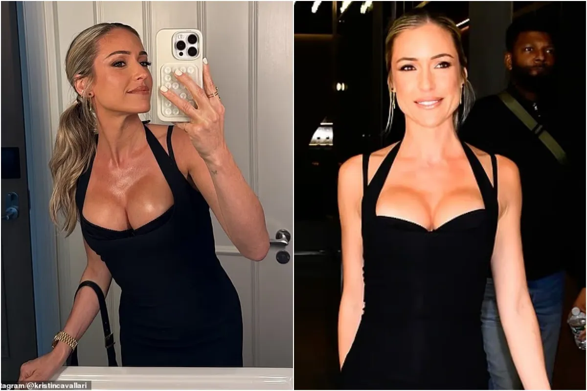 Kristin Cavallari's ample chest almost spills out of a low-cut dress… after dishing on Glen Powell hookup ngocc Kristin Cavallari's ample chest almost spills out of a low-cut dress… after dishing on Glen Powell hookup ngocc