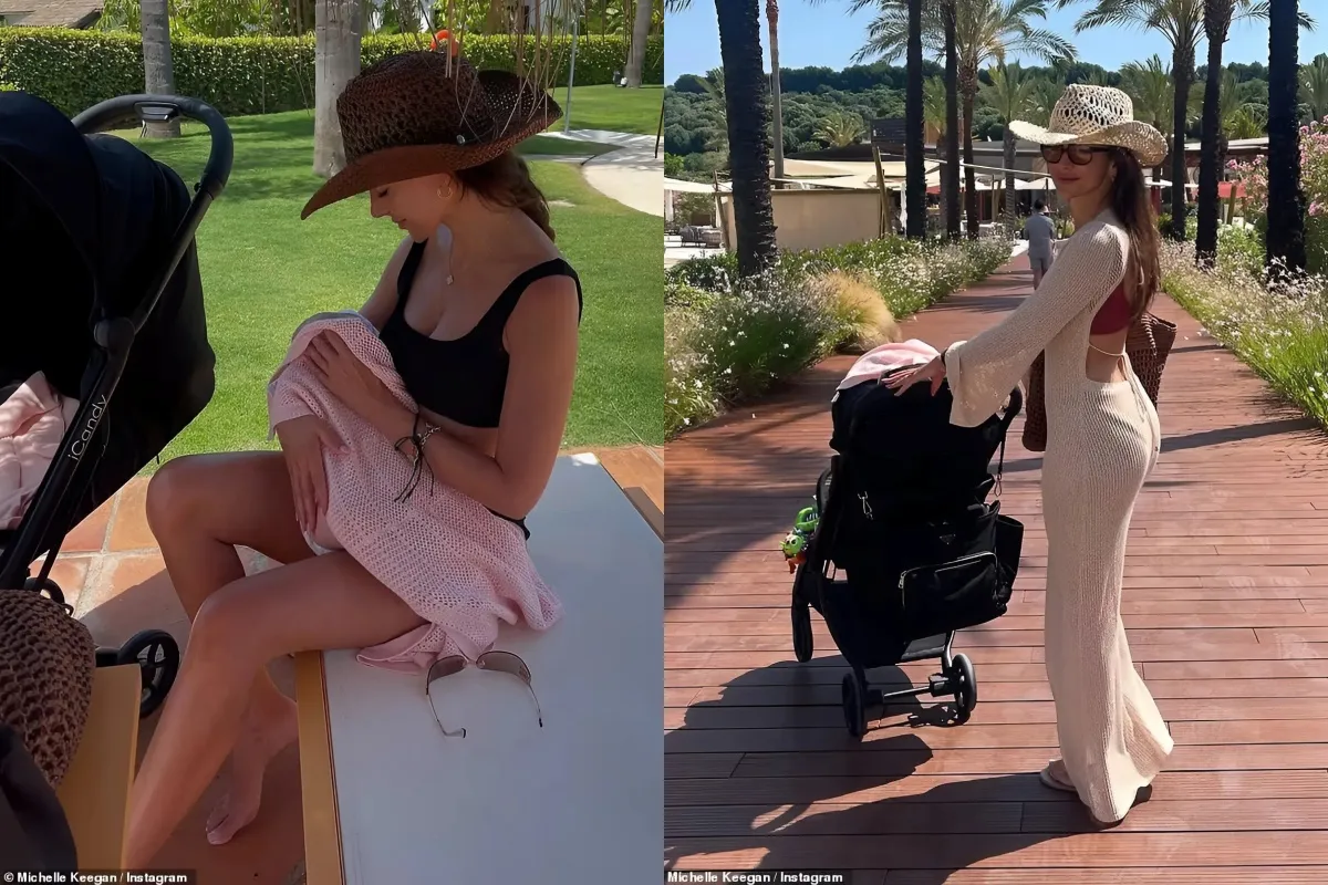 Michelle Keegan wears bikini as she lovingly cradles baby daughter Palma and reveals tot's sweet nickname amid family's first sun-soaked holiday liennhi