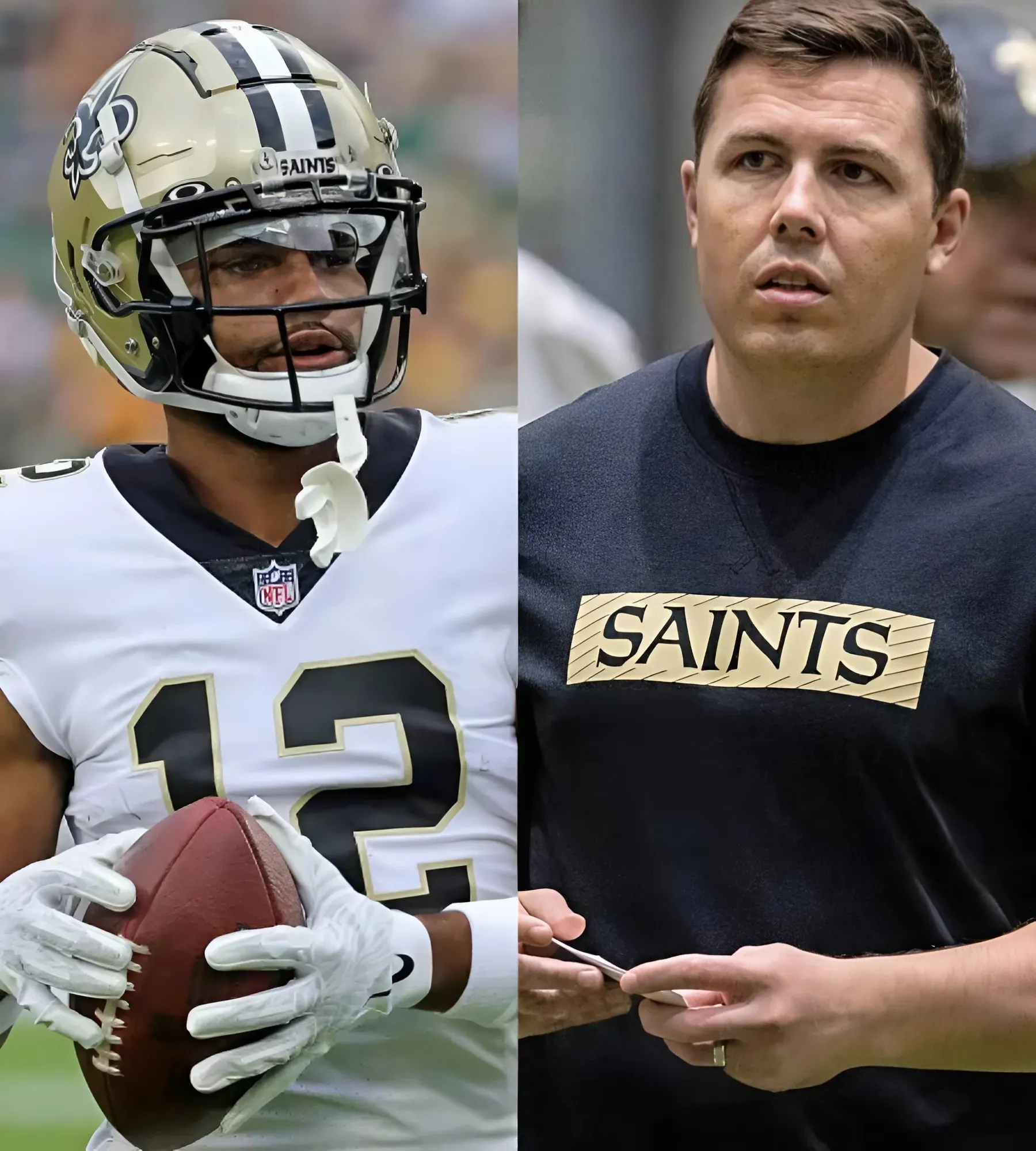 Saints coach Kellen Moore has seven-word response to Chris Olave trade rumors
