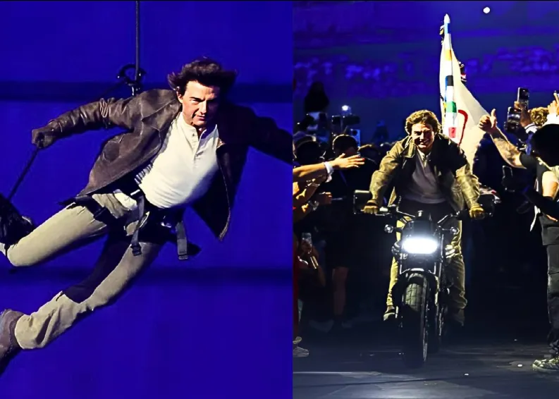 2024 #ParisOlympics Closing Finale "Tom Cruise" arrived as scheduled