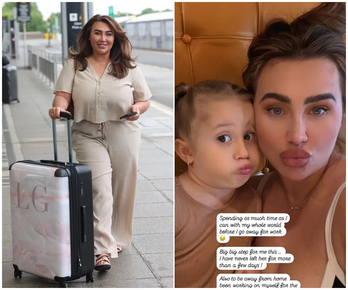 “I kissed her all night… I almost didn’t go” – TOWIE’s Lauren Goodger fights back tears as she heads to Portugal alone for first time since becoming a mum, revealing crippling fear of flying and emotional goodbye to daughter Larose - suong