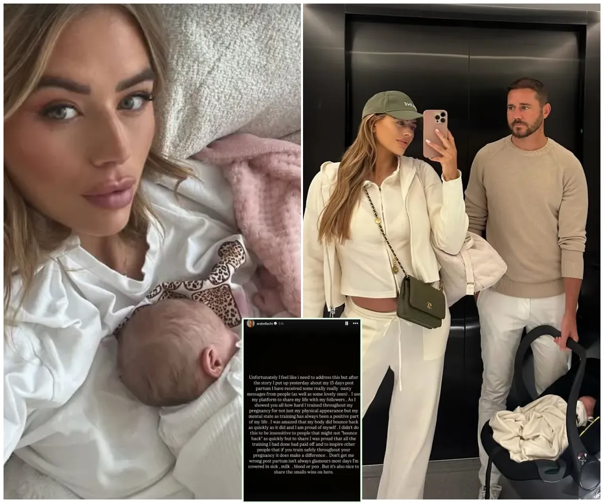 “Covered in sick, milk, blood or poo — but proud” Arabella Chi hits back at cruel trolls shaming her post-baby body just 15 days after birth as she reveals brutal messages and raw truth of postpartum life - suong