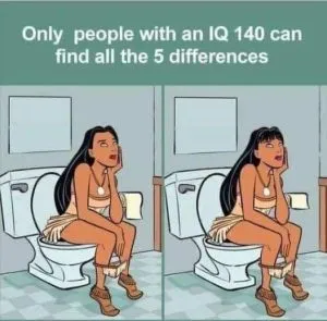 F. Challenge, Only individuals with a 140 IQ can spot all 5 differences! - F. Challenge, Only individuals with a 140 IQ can spot all 5 differences! -