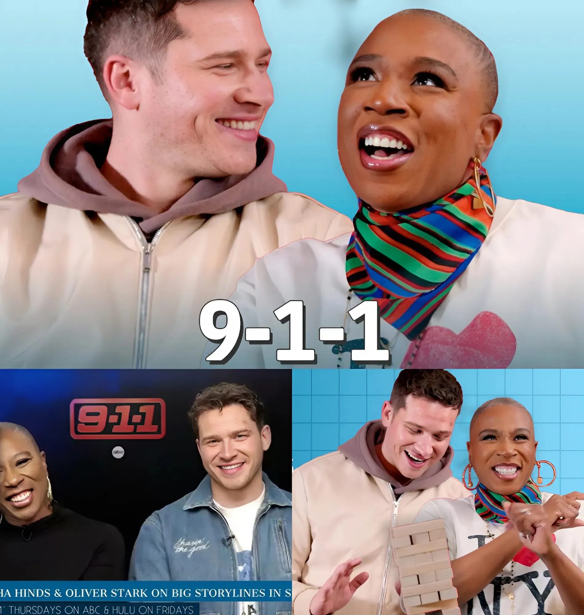 ‘9-1-1’: Oliver Stark & Aisha Hinds Talk Breaking on Set, TV Faves & More