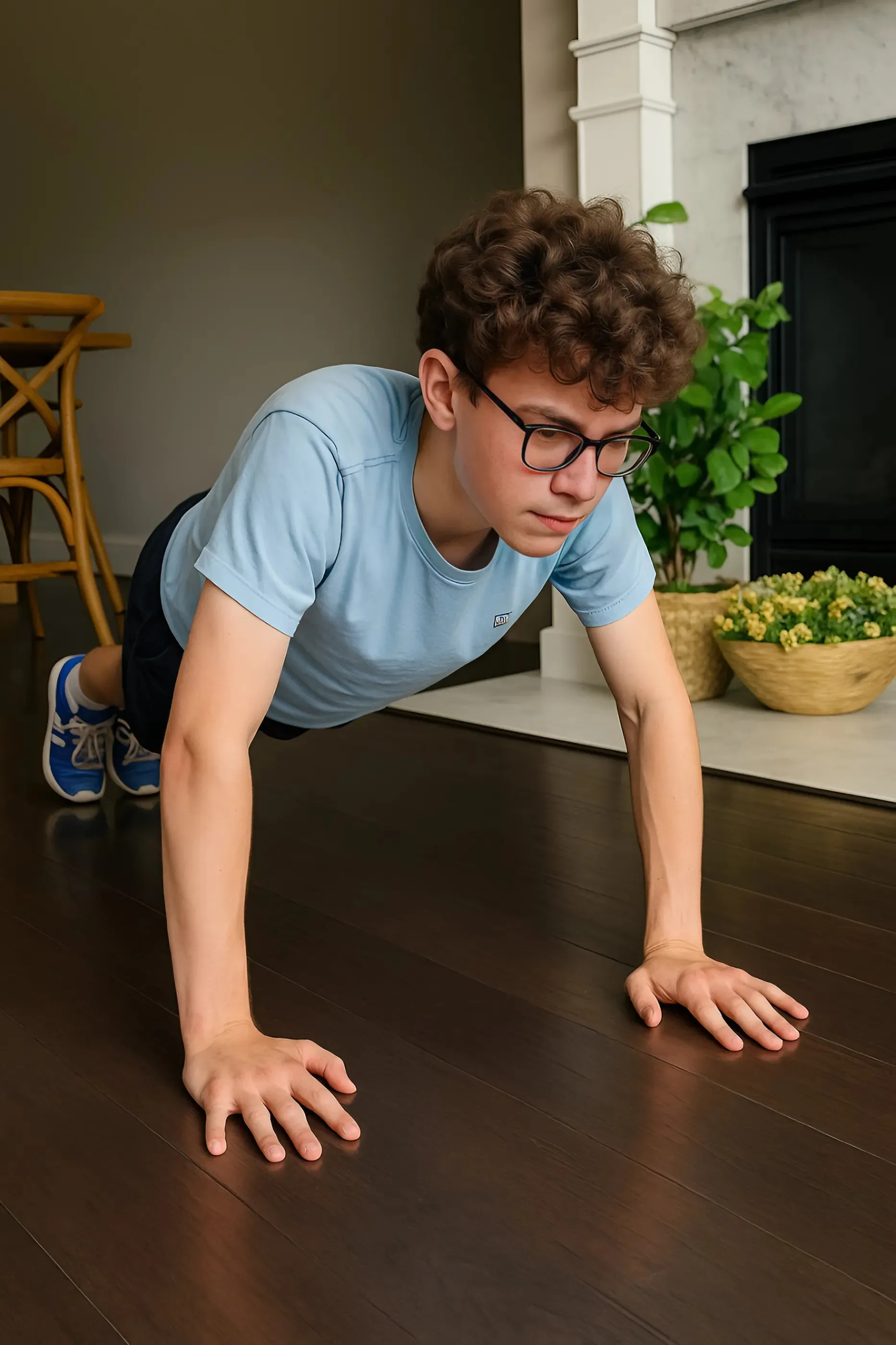 Gavin McHugh Proves Nothing Can Stop Him Not Even Push-Ups