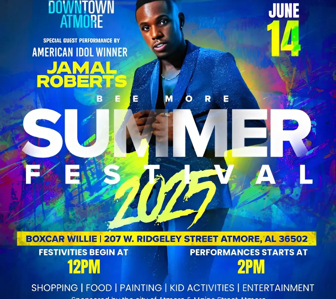 American Idol winner Jamal Roberts to headline free concert at Atmore's Bee More Summer Festival - Yellowhammer News